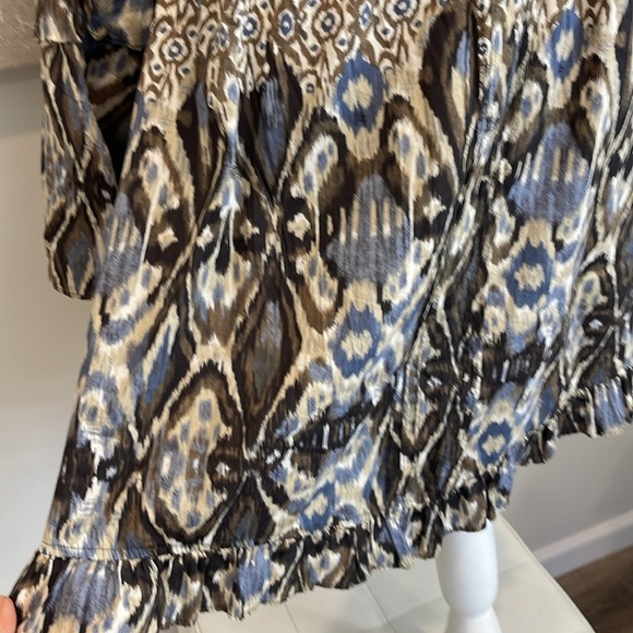 Sanctuary Ikat Bell Sleeve Bohemian Dress - Picture 4 of 9